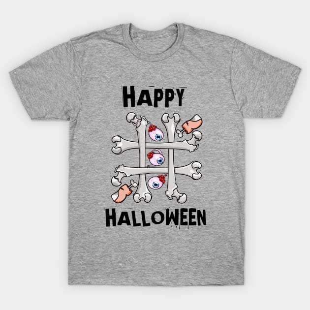 Happy Halloween Tic Tac Toe T-Shirt by mailboxdisco